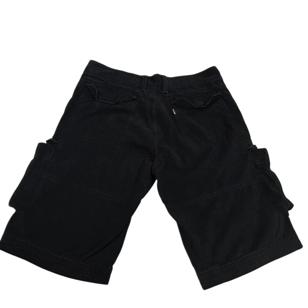 Levi's Mens Black Cargo Shorts 33 Waist Loose Fit Utility Pockets‎ Cotton Jorts